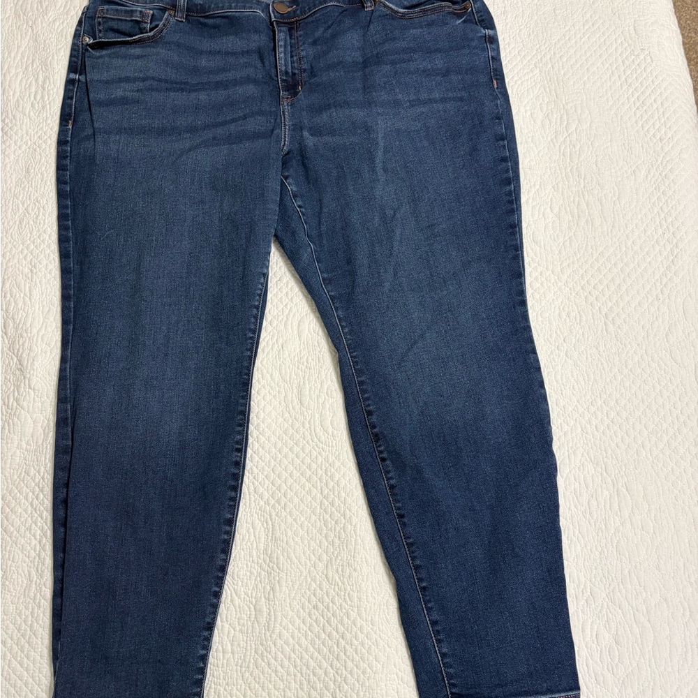 Lane Bryant Dark Blue Ankle Jeans